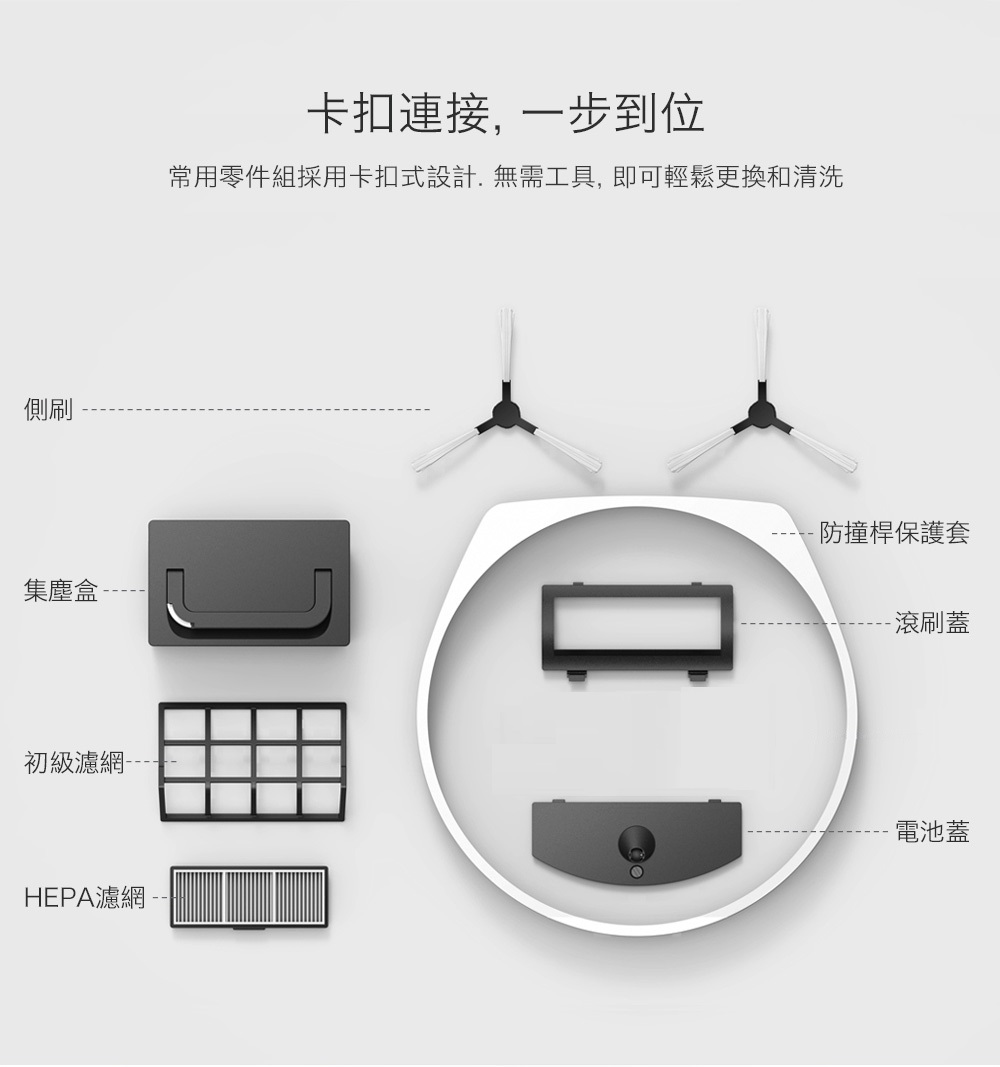 Tubbot 智小兔負離子掃地機器人 (純吸版) (自在天藍) - Cyan 09